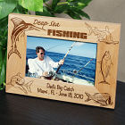 Engraved Deep Sea Fishing Wood Picture Frame 944741